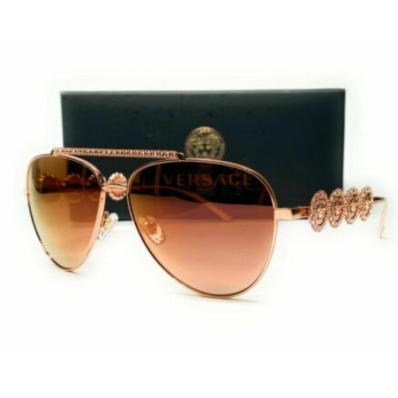 Versace Women\'s Rose Gold Gradient Sunglasses!